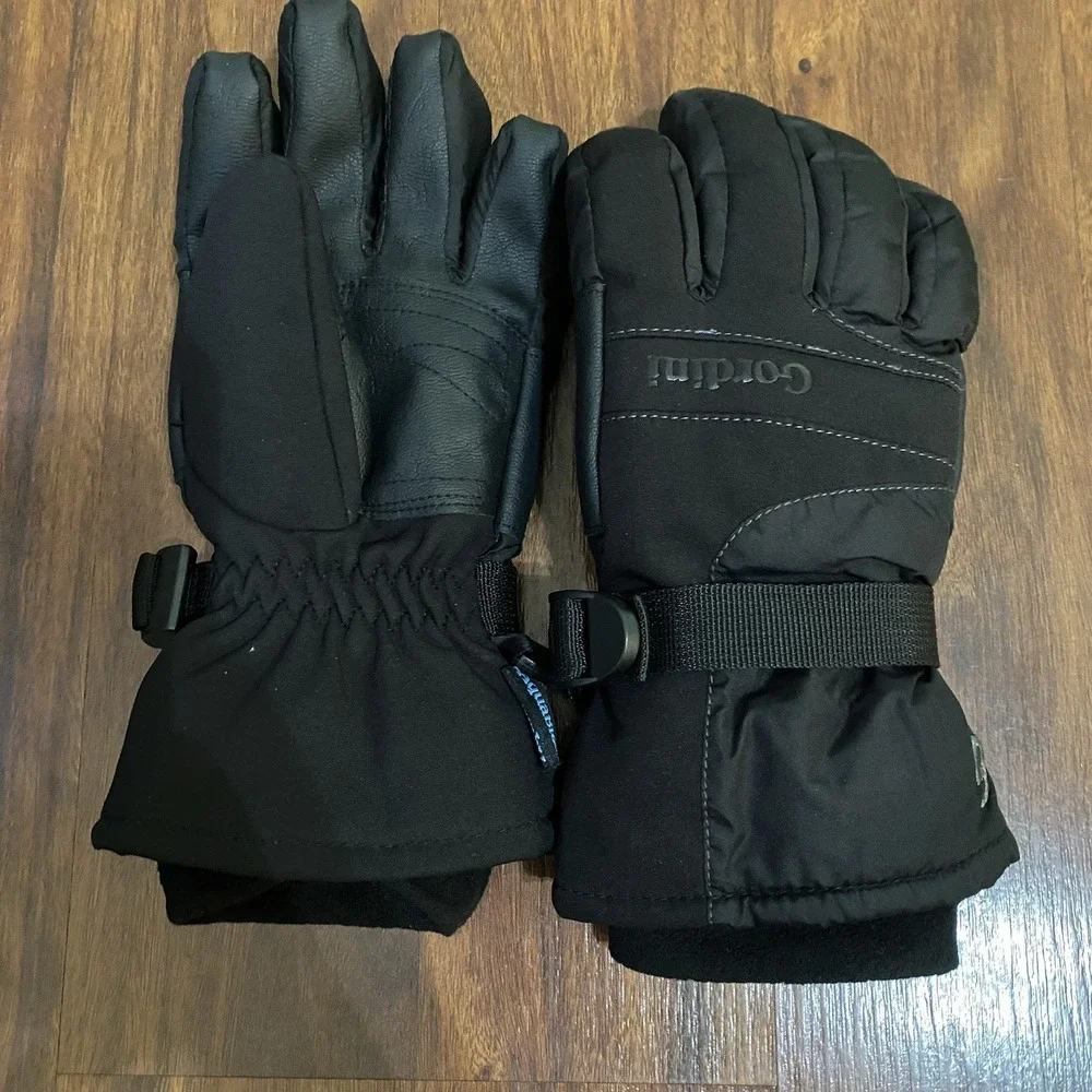 Gordini Aquabloc Waterproof‎ Kids Junior Large Black Gloves Snow Ski EUC